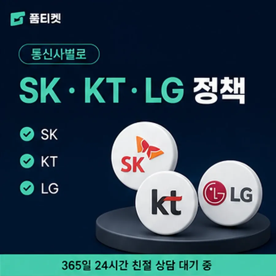 품티켓 휴대폰 회선의 콘텐츠이용료 한도 인앱 결제 자리 안내 이미지